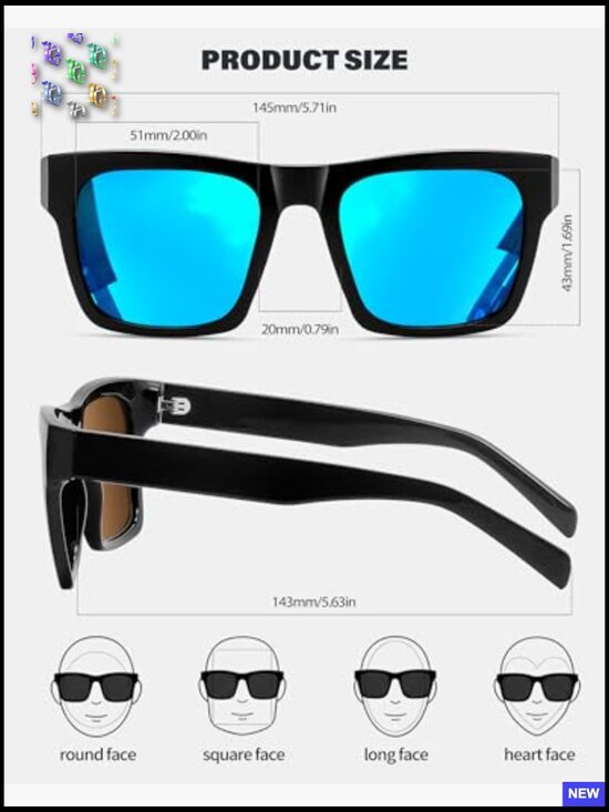 Acetate Square Sunglasses Oversized Retro Shades UV400 Protection Trendy main image 4
